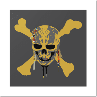 Pirates Golden Skull Posters and Art